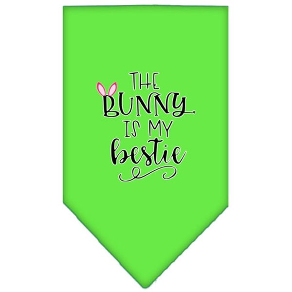 Mirage Pet Products Bunny is My Bestie Screen Print BandanaLime Green Small 66-186 SMLG